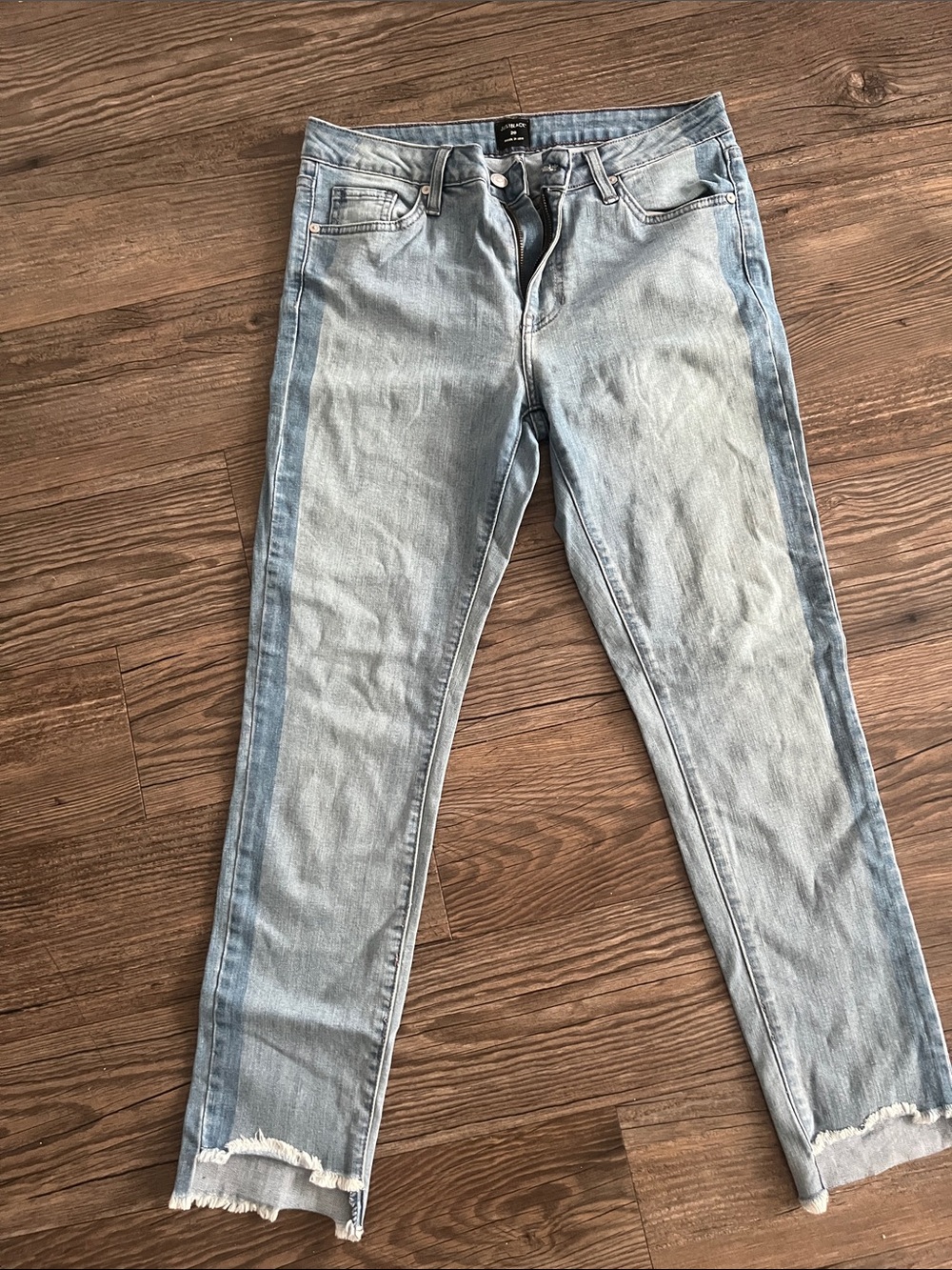 Just Black Light Blue Two-Tone Skinny Jeans